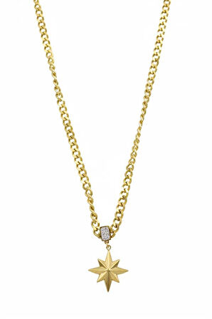 Kutup Yıldızı Zincir Kolye - Altın