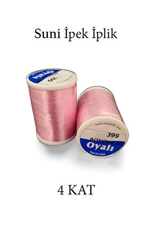 Oyalı 4 Kat Suni İpek İplik İğne Oyası Boncuk İpi Tığ Oyası No:399
