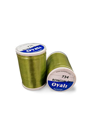 Oyalı 4 Kat Suni İpek İplik İğne Oyası Boncuk İpi Tığ Oyası No:734