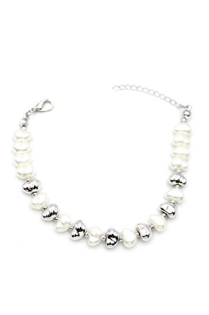 İnci Bileklik - Gümüş