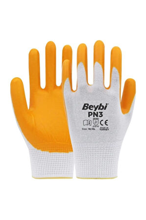 Pn3 Sarı Iş Eldiveni Polyester Örme Nitril Beybi Royaleks Group - 1 Çift