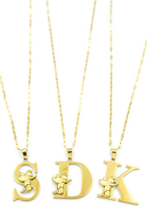 24'lü Harf Kolye - Altın