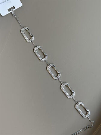 Taşlı Bileklik - Gümüş