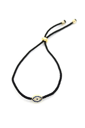 Nazar İp Bileklik - Siyah