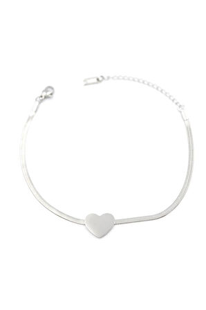 Kalp Bileklik - Gümüş