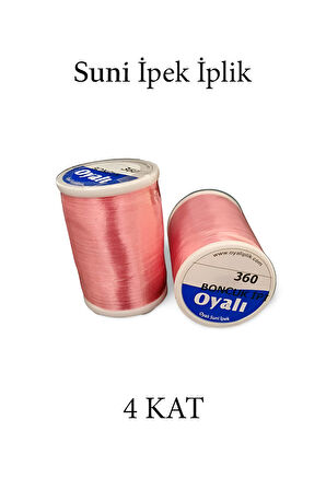 Oyalı 4 Kat Suni İpek İplik İğne Oyası Boncuk İpi Tığ Oyası No:360