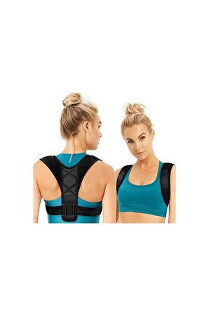 Deri Desenli Kemerli Ortopedik Omuz Dik Duruş Korsesi Medikal Dik Duruş Aparatı
