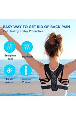 Kambur Önleyici Yelek Dik Durma Korsesi Dik Duruş Korsesi