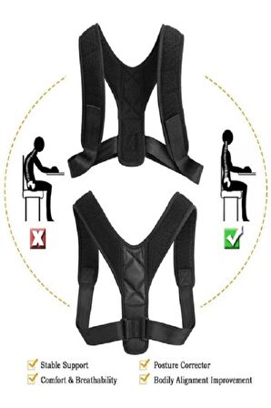 Erkek Atlet Sporcu Posture Korse Aparatı Dik Durus Korsesi