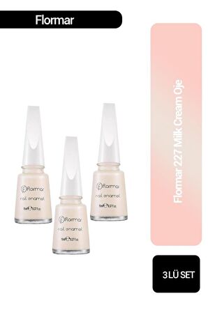 Flormar 227 Milk Cream Oje X3 Adet