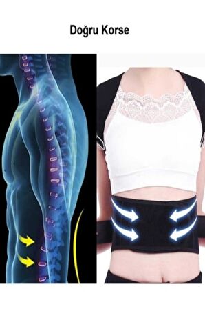 Medikal Dik Duruş Korsesi Bel Sırt Destekli Manyetik Korse Bel Sırt Korsesi