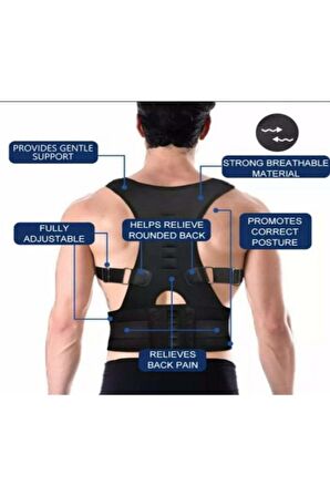 Medikal Dik Duruş Korsesi Bel Sırt Destekli Manyetik Korse Bel Sırt Korsesi