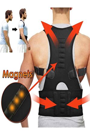 Medikal Dik Duruş Korsesi Bel Sırt Destekli Manyetik Korse Bel Sırt Korsesi