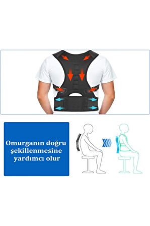 Medikal Kamburluk Önleyici Kifoz Skolyoz Korsesi Dik Duruş Korsesi Omuz Sırt Korsesi Manyetik Korse