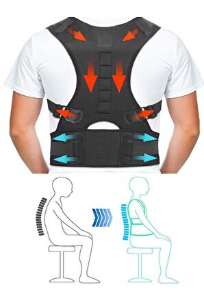 Lifestyle Medikal Kifoz Skolyoz Korsesi Manyetik Dik Duruş Korsesi Yeleği
