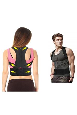 Unisex Siyah Manyetik Dik Duruş Korsesi Dik Durmak Için Korse Aparatı