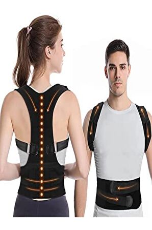 Unisex Siyah Manyetik Dik Duruş Korsesi Dik Durmak Için Korse Aparatı