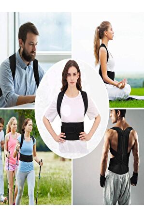Çift Balenli Bel Ve Sırt Korsesi Dik Durus Spor Bel Sırt Omuz Kambur Önleyici Korse