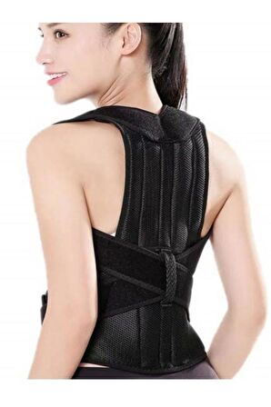 Unisex Balenli Dik Durmayı Sağlayan Sırt Bel Korsesi Kamburluk Önleyici Dik Duruş Korsesi