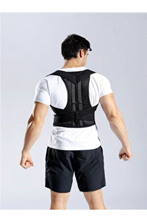 Çift Balenli Dik Durmayı Sağlayan Sırt Omuz Bel Korsesi Unisex Kamburluk Önleyici Dik Duruş Korsesi