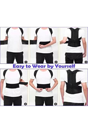 Çift Balenli Dik Durmayı Sağlayan Sırt Omuz Bel Korsesi Unisex Kamburluk Önleyici Dik Duruş Korsesi