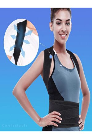 Medikal Unisex Çift Balenli Dik Duruş Korsesi Kifoz Skolyoz Korsesi Omuz Sırt Bel Korsesi