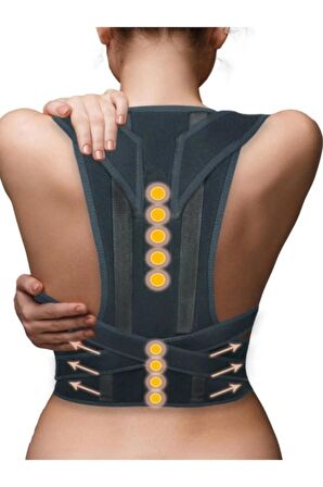 Çift Balenli Yeni Dik Durus Korse Kambur Önleyici Ortobedik Bel Sırt Omuz Korse 