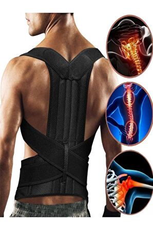 Balenli Medikal Ortopedik Dik Duruş Sırt-bel Korsesi Kadın-erkek Düzgün Duruş Korsesi Sporcu Korsesi