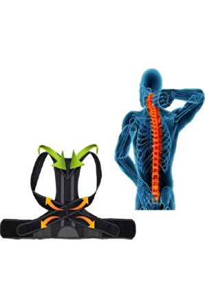 Medikal Unisex Çift Balenli Dik Duruş Korsesi Kifoz Skolyoz Korsesi Omuz Sırt Bel Korsesi