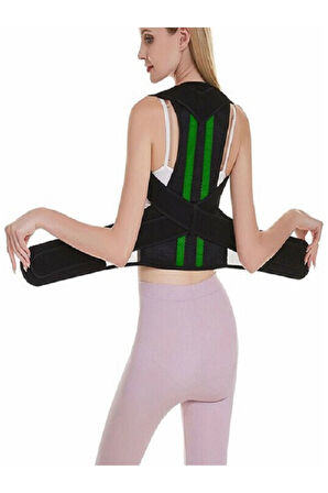 Unisex Balenli Dik Durmayı Sağlayan Sırt Bel Korsesi Kamburluk Önleyici Dik Duruş Korsesi