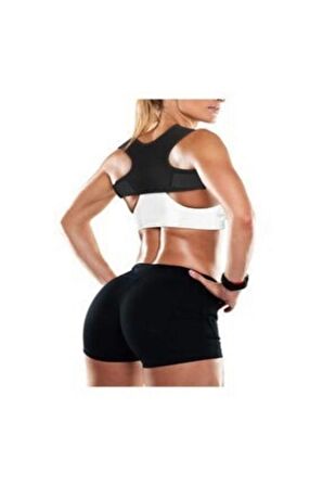 Unisex Siyah Kamburluk Önleyici Ayarlanabilir Yeni Nesil Dik Duruş Aparatı Korse