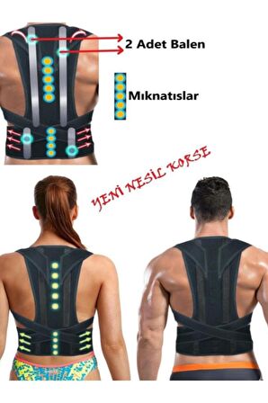 Balenli Manyetik Dik Durma Aparatı Dik Durma Korsesi Duruş Dik Korse