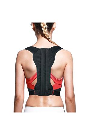 Yeni Nesil Kamburluk Önleyici Sırt Dik Duruş Korsesi Unisex Siyah Medikal Korse Ortopedik