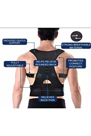 Lifestyle Medikal Kifoz Skolyoz Korsesi Manyetik Dik Duruş Korsesi Yeleği