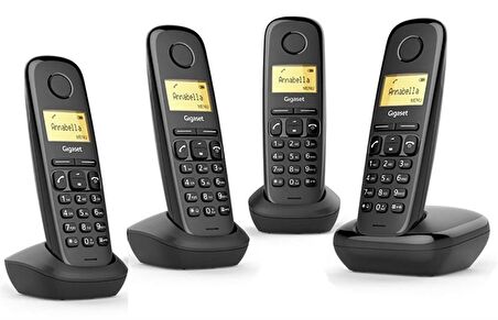 Gigaset 1 Harici 4 Dahili Dect Telsiz Kablosuz Telefon Santrali Siyah