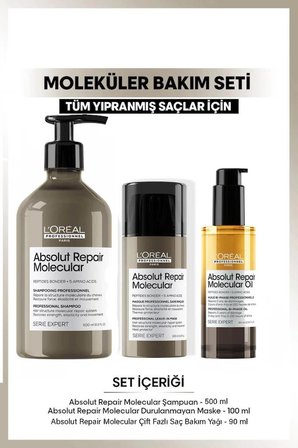 Loreal Professionnel Serie Expert Absolut Repair Molecular Saç Bakım Seti 500 ml