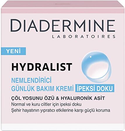 Diadermine Hydralist Tüm Cilt Tipleri İçin Su Bazlı Yağsız Nemlendirici Yüz Bakım Kremi 50 ml