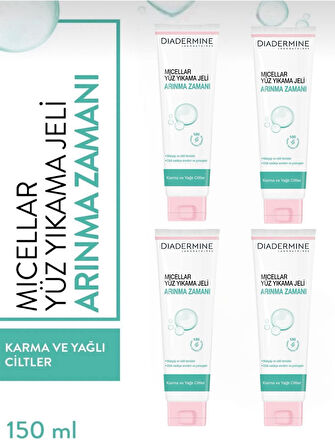 Mıcellar Yüz Yıkama Jeli Arınma Zamanı 150 ml X 4 Adet