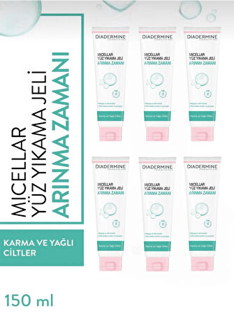 Mıcellar Yüz Yıkama Jeli Arınma Zamanı 150 ml X 6 Adet