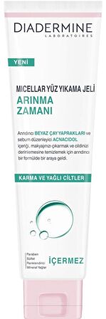 Diadermine Karma ve Yağlı Cilt için Arındırıcı Parabensiz Yüz Temizleme Jeli 150 ml 