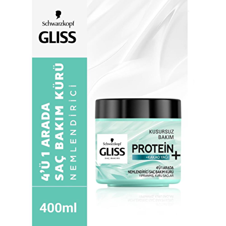 Glıss 4'ü 1 Arada Nemlendirici Saç Bakım Kürü 400 Ml