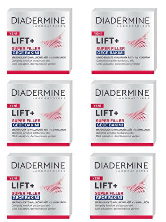 Lift+ Super Filler Gece Kremi 50ml X 6 Adet