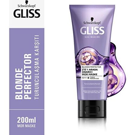 Gliss Blonde Perfector Turunculaşma Karşıtı Mor Maske 200ML