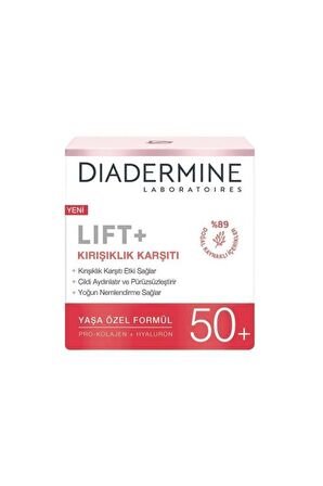 Diadermine Lift+Kırşıklık Karşıtı +50 Yaşa Özel Formül 50 ml 