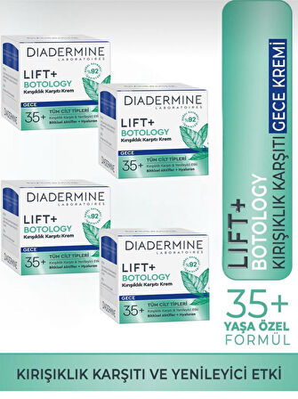  Lift+Botology Kırışıklık Karşıtı Gece Kremi 50 ml X 4 Adet