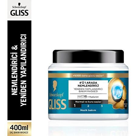 Gliss 4'ü 1 Arada Nemlendirici & Yeniden Yapılandırıcı Saç Bakım Maskesi 400 ml