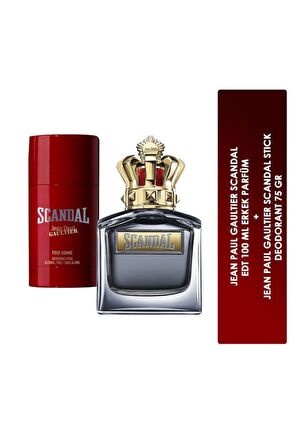 Jean Paul Gaultier Scandal EDT 100 ml+ Deodorant Stick 75 gr Erkek Parfüm Seti