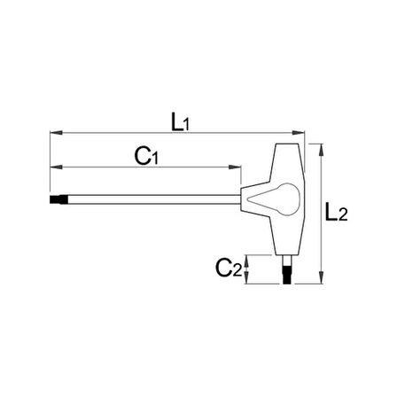 Unior 193HX T Saplı Allen 4 mm 607164