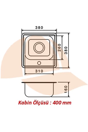 38 X 38 Mutfak Eviyesi 3838gr Keten Dokulu