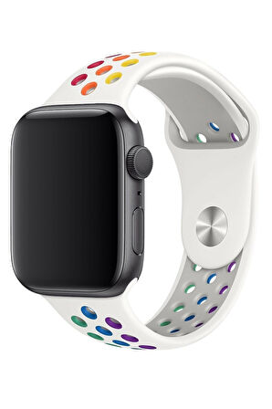 Apple Watch Silikon Delikli Kordon Iwatch Uyumlu Kayış Seri 1 | 2 | 3 | 4 | 5 | 6 Seri 38 & 40mm